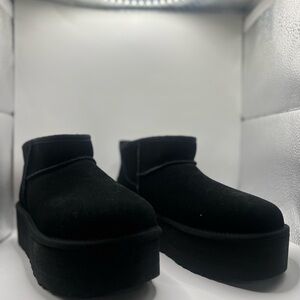 UGG Black Classic Ultra Mini Platform Boots